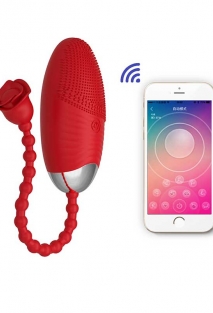 Telefon Kontroll� Yumurta Vibrat�r K�rm�z�